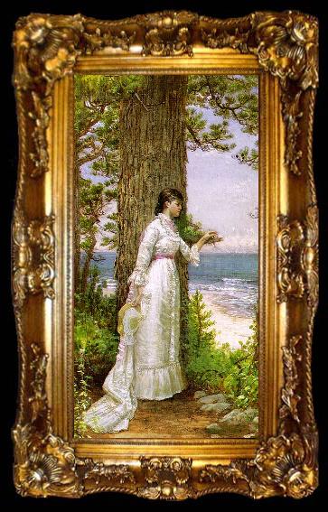 framed  Alfred Thompson Bricher Under The Seaside Tree, ta009-2